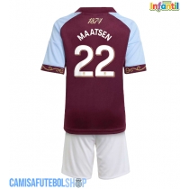 Camisa de time de futebol Aston Villa Ian Maatsen #22 Replicas 1º Equipamento Infantil 2025-26 Manga Curta (+ Calças curtas)